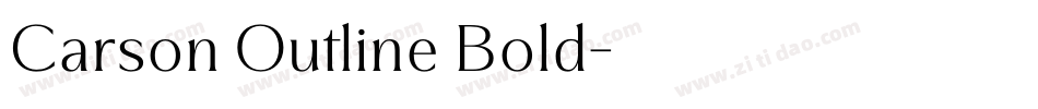 Carson Outline Bold字体转换